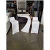 Image 1 : 3 PIECE VONDOM WING BAR TABLE AND MATCHING STOOLS - RETAIL $3170