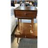 Image 2 : HOME ELEGANCE 2 PIECE MODERN WALNUT COFFEE TABLE SET
