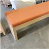 Image 2 : 5 FOOT BENCH WITH ORANGE CUSHION