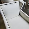 Image 2 : STUDDED WHITE ARMCHAIR