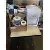 Image 1 : POLAR COUNTERTOP WATER COOLER AND TRAY OF KITCHEN APPLIANCES, BLENDER, CROCK POT