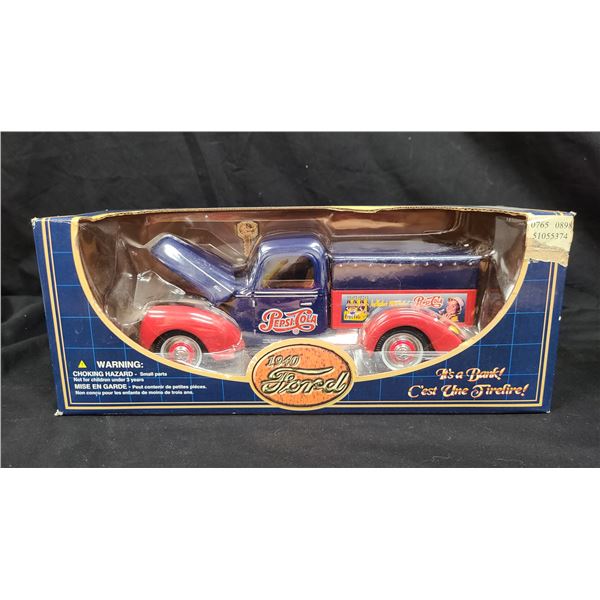 1940 FORD PEPSI-COLA DIE CAST BLUE TRUCK UNOPENED BOX