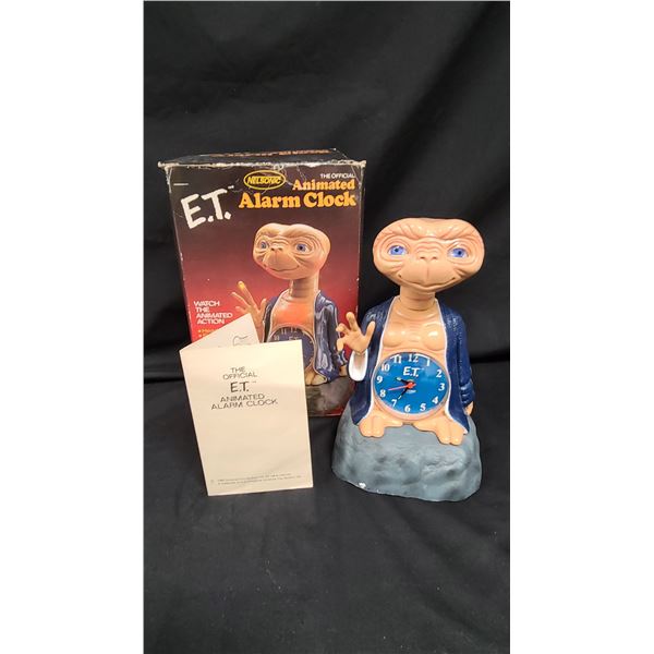 ORIGINAL 1982 E.T. ANIMATED ALARM CLOCK IN ORIGINAL BOX