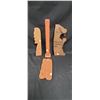 Image 2 : FOUR VINTAGE WEST COAST NATIVE TOTEM POLE & CARVED PLAQUES