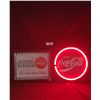Image 1 : NEW COCA-COLA LIGHT UP BOTTLE CAP SIGN & TIN SIGN