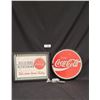 Image 2 : NEW COCA-COLA LIGHT UP BOTTLE CAP SIGN & TIN SIGN