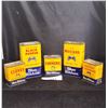Image 1 : FIVE VINTAGE BLUE RIBBON SPICE CANS-ASSORTED SIZES