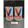 Image 1 : TWO VALVOLINE MOTOR OIL QUARTS