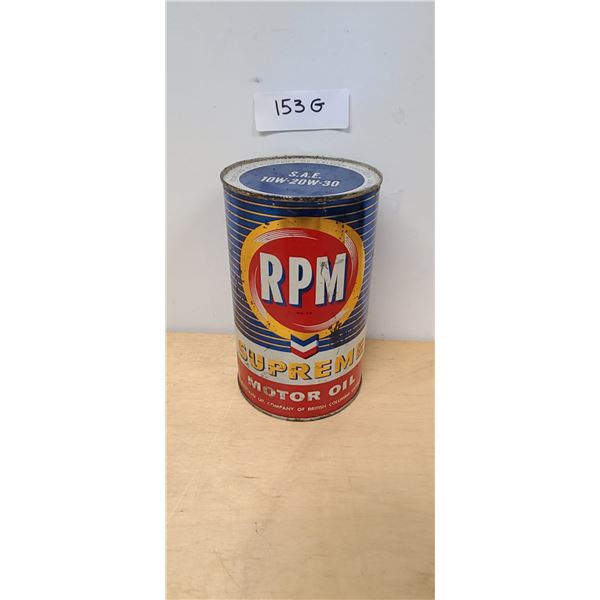 VINTAGE RPM SUPREME MOTOR OIL QUART