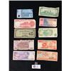 Image 1 : A Lot of World Paper Money Canadian Dollar Mexico Pesos Singapore etc