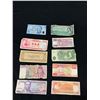 Image 2 : A Lot of World Paper Money Canadian Dollar Mexico Pesos Singapore etc