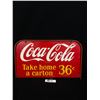 Image 1 : A Hard to Find 36 cent Coco Cola Bottle Rack Topper Sign Double Sided