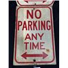 Image 2 : 2 Vintage Wooden No Parking Anytime Signs