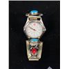 Image 2 : Vintage Working Watch with Hecho En Mexico Navajo Decorative Band