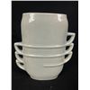 Image 2 : VintagRed Wing USA Pottery Stacked Teacup 5"" Tall Vase