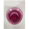 Image 2 : Beautiful Cranberry Art Glass Vase 6" Tall