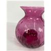 Image 3 : Beautiful Cranberry Art Glass Vase 6" Tall