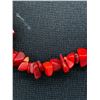 Image 2 : Dark Red Tumbled Genuine Coral Necklace