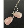 Image 2 : Silver Plated with Rose Quartz Necklace