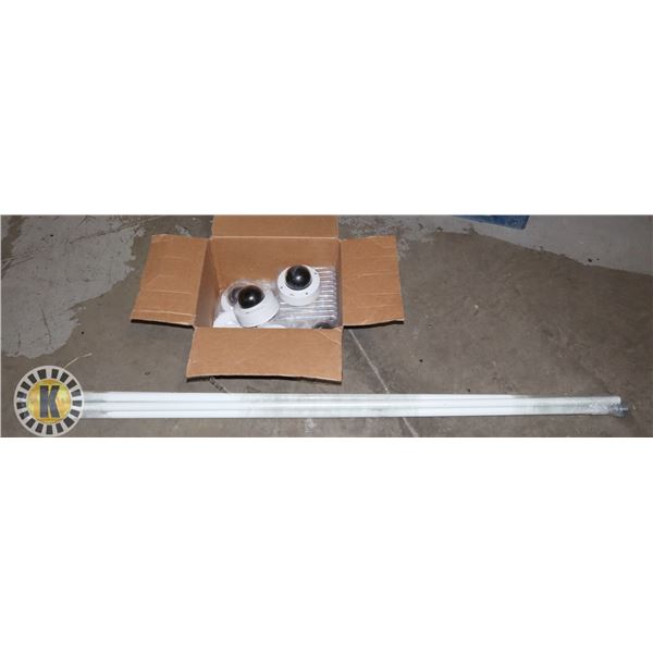 DOME SECURITY CAMERAS WITH EXTENSION POLES