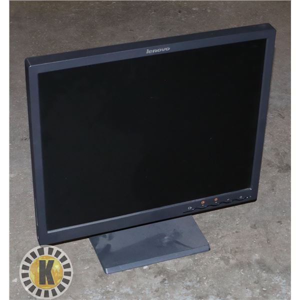 LENOVO 19  MONITOR (NO CABLES) TESTED, WORKING