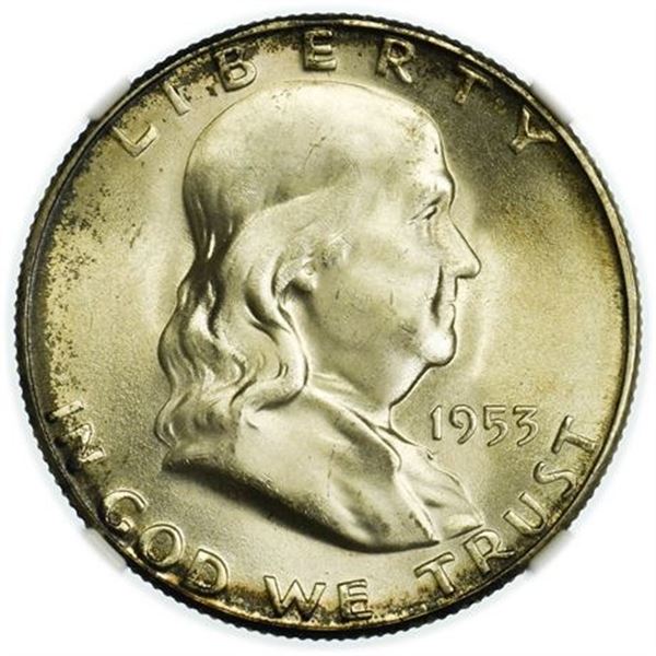 1953-S Franklin Half Dollar NGC MS-65
