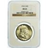 Image 2 : 1953-S Franklin Half Dollar NGC MS-65