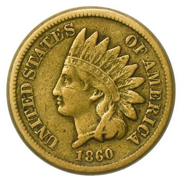 1860 Indian Head Cent ANACS VF-25