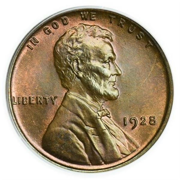 1928  Lincoln Wheat Cent PCGS MS-65 RB