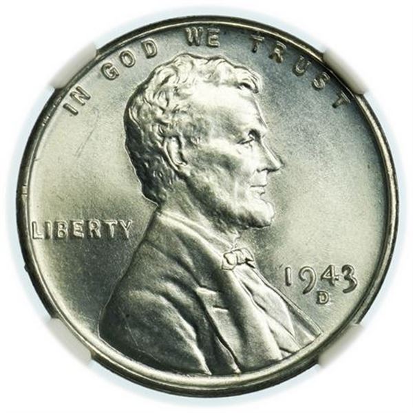 1943-D Steel Lincoln Wheat Cent NGC MS-66