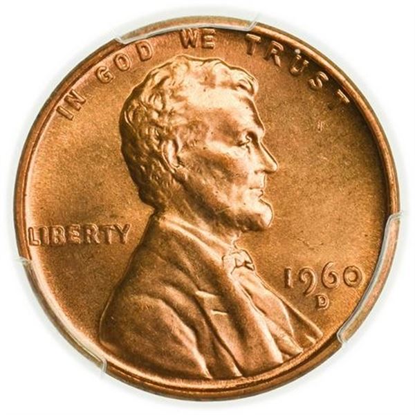 1960-D Small Date Lincoln Memorial Cent PCGS MS-66 Red