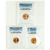 Image 1 : Lot of 3 PCGS Lincoln Memorial Cents MS-65 & 64 Red