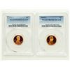 Image 1 : Pair of Proof Lincoln Memorial Cents PCGS DCAM