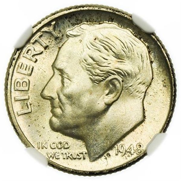 1948-D Roosevelt Dime NGC MS-67 FT