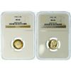 Image 1 : 1950 & 1950-S Roosevelt Dimes NGC MS-66