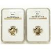 Image 1 : Lot of 2. 1952-S MS-67 and 1956 MS-66 Roosevelt Dimes NGC