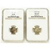 Image 1 : Lot of 2. 1957 MS-66 and 1957-D MS-66 FT Roosevelt Dimes NGC