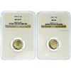 Image 1 : Lot of 2. 1959 MS-66 & 1959-D MS-66 FT Roosevelt Dimes NGC