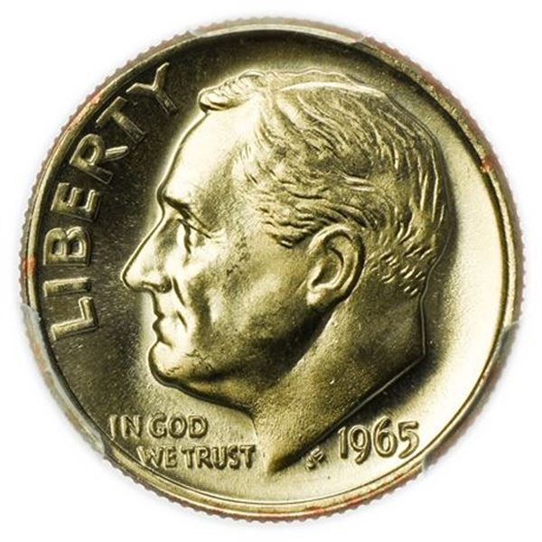 1965 SMS Roosevelt Dime PCGS SP-66