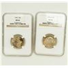 Image 1 : Lot of 2. 1949 & 1949-D Washington Quarters NGC MS-66