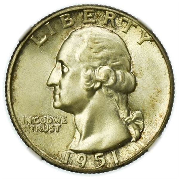 1951 Washington Quarter NGC MS-66