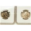 Image 2 : Lot of 2. 1956 & 1957 Washington Quarters NGC MS-66