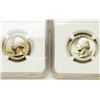 Image 2 : Pair of 1976 & 1976-S Silver Washington Quarters NGC MS-65