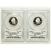 Image 1 : Lot of 2. Iowa & Florida 2004-S Silver Proof Quarters PCGS