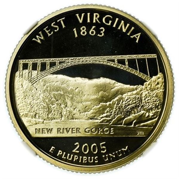 2005-S Clad Proof West Virginia Quarter NGC PF-70 UCAM