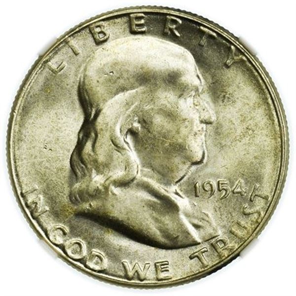 1954-S Franklin Half Dollar NGC MS-64