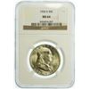 Image 2 : 1954-S Franklin Half Dollar NGC MS-64