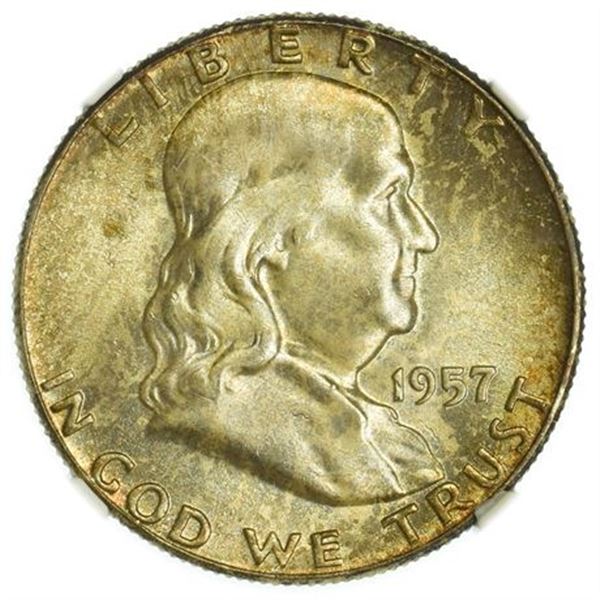 1957 Franklin Half Dollar NGC MS-65