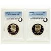 Image 1 : Lot of 2. 2006-S & 2008-S Proof Kennedy Half Dollars PCGS PF-69 DCAM