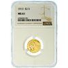 Image 2 : 1913 $2.50 Indian Head Gold Quarter Eagle NGC MS-61